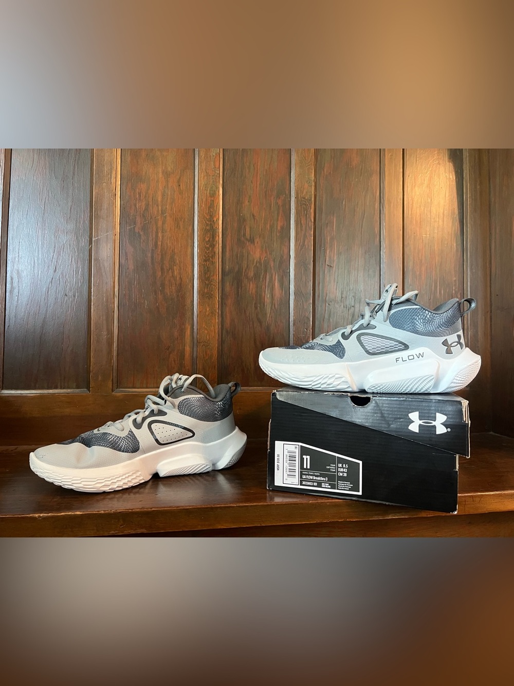 Under Armour Women’s Basketball Shoes in Light Gray and Charcoal